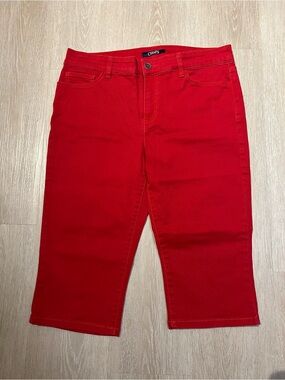 Chaps Red Cropped Jeans - Women's Size 12 Capri Style